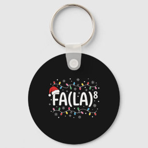 Fa La 8 Funny Christmas Carol Santa Math Teacher S Key Ring