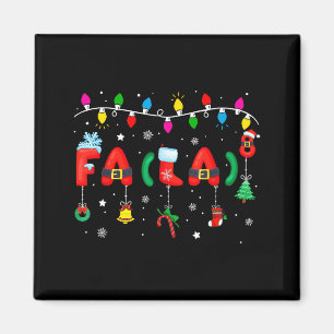 Fa (la) 8 Funny Christmas Lights Santa Fa La Math Magnet