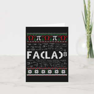 Fa (la)8 Funny Christmas Santa Fa La Math Teacher Card