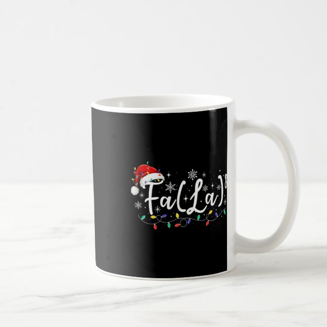 Fa (la)8 Funny Christmas Santa Fa La Math Teacher  Coffee Mug (Right)