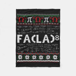 Fa (la)8 Funny Christmas Santa Fa La Math Teacher  Fleece Blanket