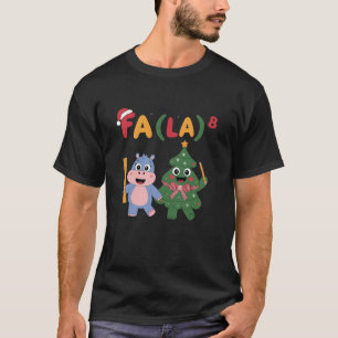 FA LA 8 Funny Christmas Santa Fa La Math Teacher H T-Shirt
