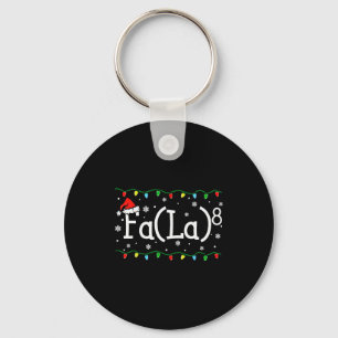 Fa (la)8 Funny Christmas Santa Fa La Math Teacher Key Ring