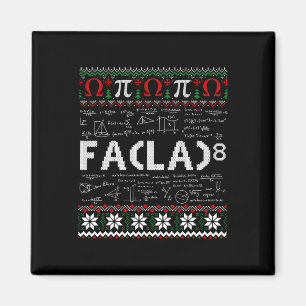 Fa (la)8 Funny Christmas Santa Fa La Math Teacher  Magnet