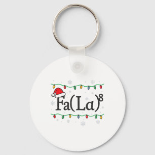 Fa (la) 8 Funny Math Teacher Christmas Ugly Sweate Key Ring