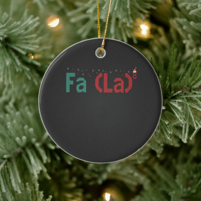 FA (LA)8 Funny Nerdy Math Christmas Xmas Gift  Ceramic Ornament (Tree)
