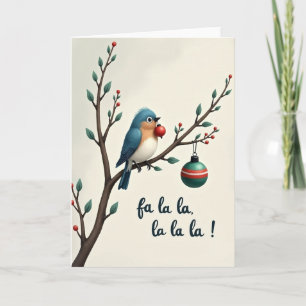 Fa La La Christmas Bird Card