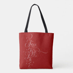 Fa la la - Christmas Calligraphy - Deck the Halls Tote Bag