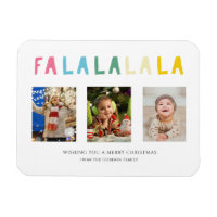 Fa La La Christmas Cute Pastel 3 Photo Collage