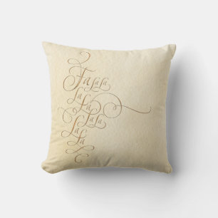 Fa la la - Christmas Lettering - Deck the Halls Cushion