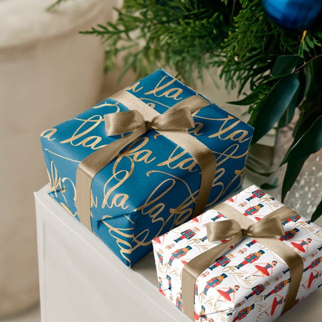 Fa La La Christmas Nutcracker Characters  Wrapping Paper Sheet (Fa La La Christmas Nutcracker Characters Wrapping Paper Sheets)