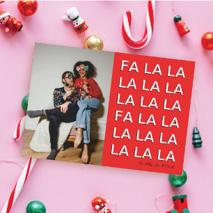 FA LA LA CHRISTMAS PHOTO HOLIDAY CARD