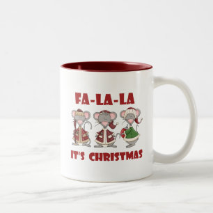 Fa La La Christmas T-shirts and gifts Two-Tone Coffee Mug