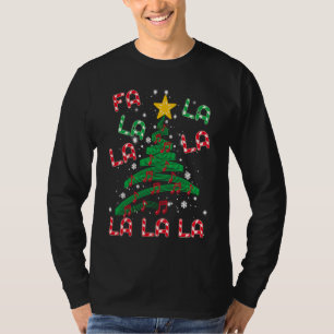 Fa La La Christmas Tree Music Notes Musical Christ T-Shirt