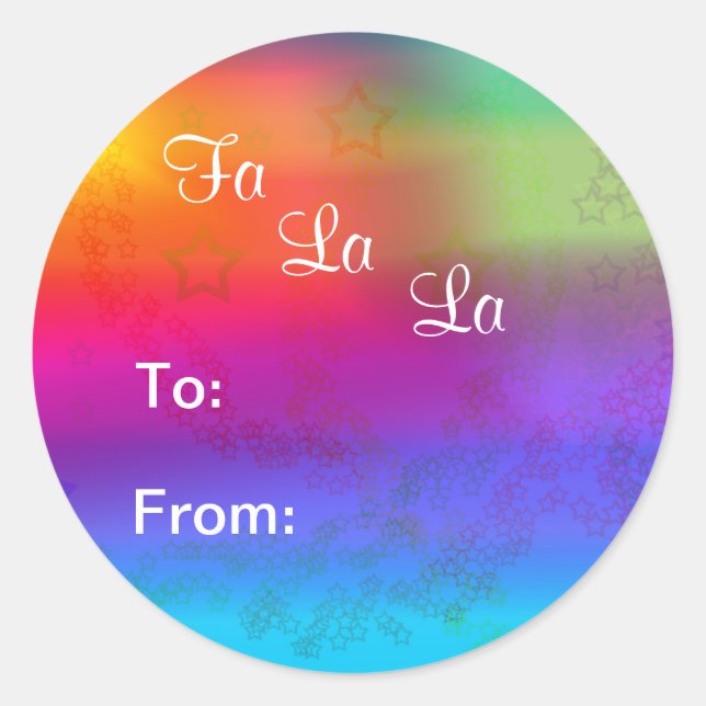 Fa La La Classic Round Sticker (Front)