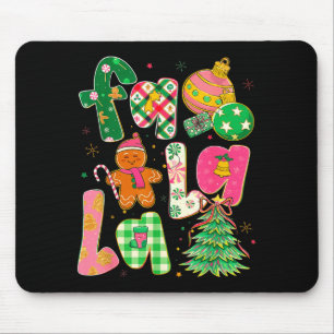 Fa La La Coquette Christmas Gingerbread Tree Mouse Pad