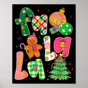 Fa La La Coquette Christmas Gingerbread Tree Poster
