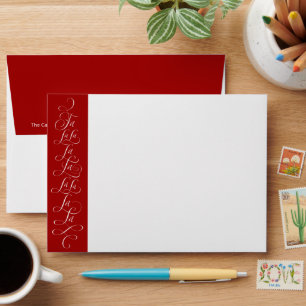Fa la la - Deck the Halls Lettering - Family Love Envelope