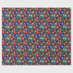 Fa La La Fabulous Maximalist Tacky-Chic Christmas Wrapping Paper