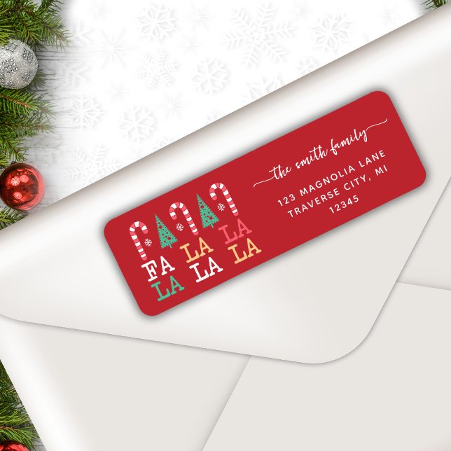  fa la la festive Christmas return address Label (Creator Uploaded)