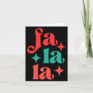 Fa La La Festive Holiday Tygraphy Design T Shirt Card