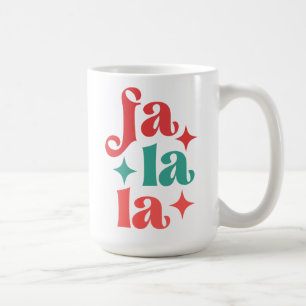 Fa La La - Festive Holiday Typography Design Coffee Mug