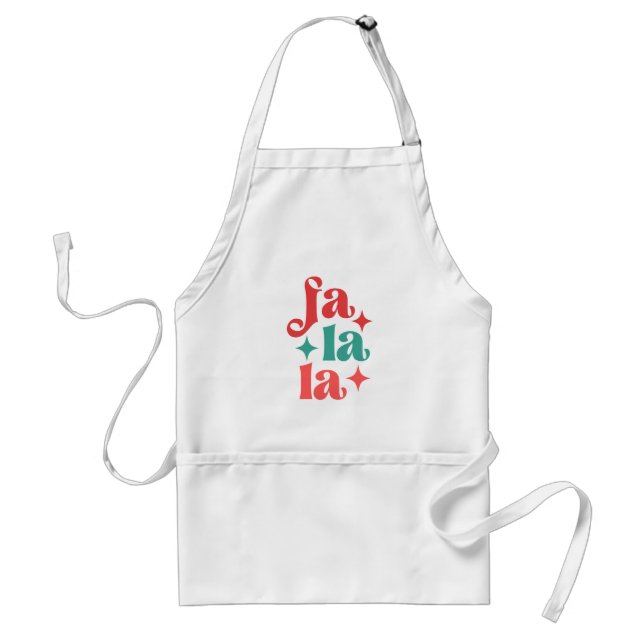 Fa La La - Festive Holiday Typography Design Standard Apron (Front)