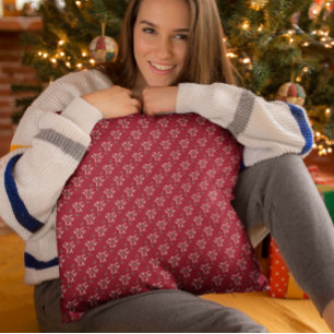 Fa La La Festive Holly Christmas Cushion