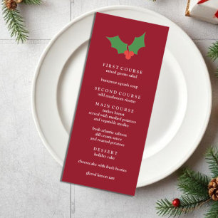 Fa La La Festive Holly Christmas Menu