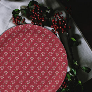 Fa La La Festive Holly Christmas Paper Plate
