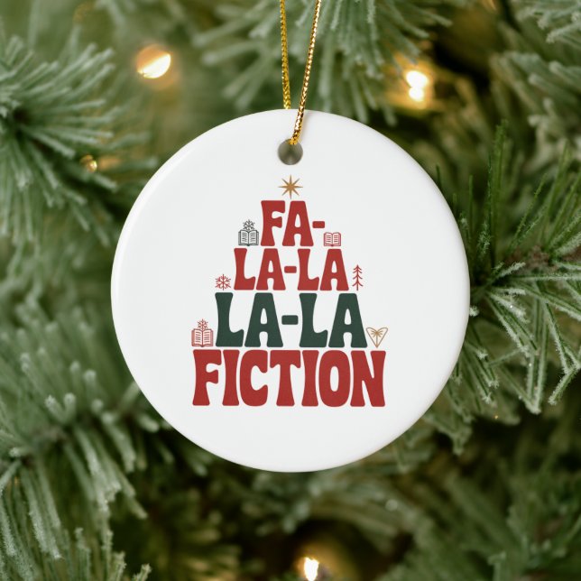 Fa-la-la Fiction Festive Tree Keepsake Ceramic Ornament (Tree)