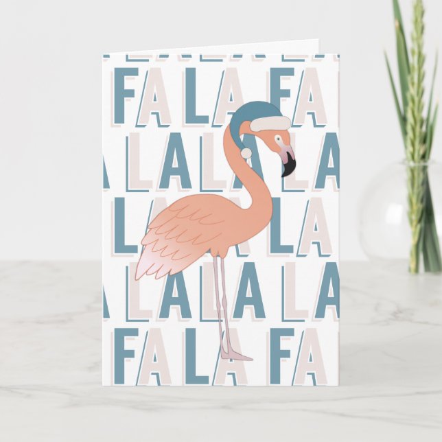 Fa La La Flamingo Christmas © GraphicLoveShop Card (Front)