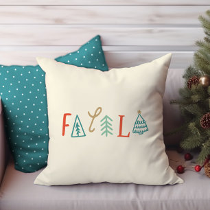 Fa La La Funny Christmas Tree Holiday Baby Blanket Cushion