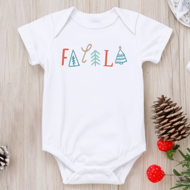 Fa La La Funny Christmas Tree Holiday Baby Bodysuit (Fa La La Funny Christmas Tree Holiday Baby Bodysuit
)