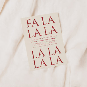 Fa La La Holiday Christmas Party Invitation