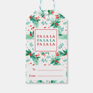 FA LA LA Holiday Gift Tags
