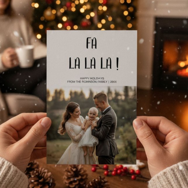 Fa La La La Bright Family Christmas Card (Creator Uploaded)