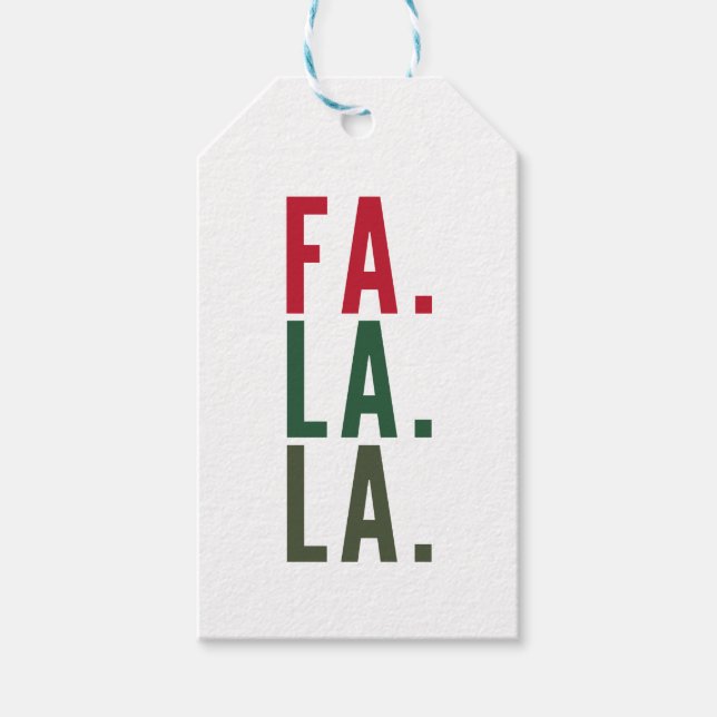 Fa La La La, Cheerful Holiday Labels (Front)
