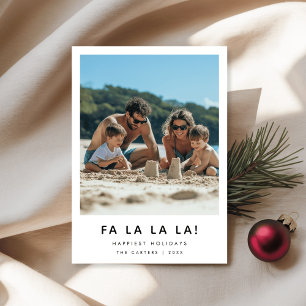 Fa La La La La Beach Family Christmas Photo Card