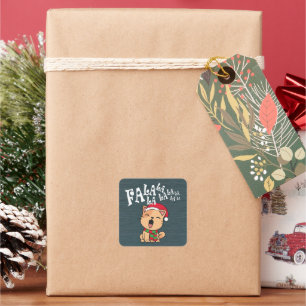 Fa La La La La Christmas Cat Singing Sticker Seal