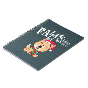 Fa La La La La Christmas Dog Singing Notebook