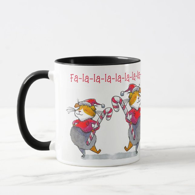 Fa-la-la-la-la-la-days Guinea Pig Mug!  Mug (Left)