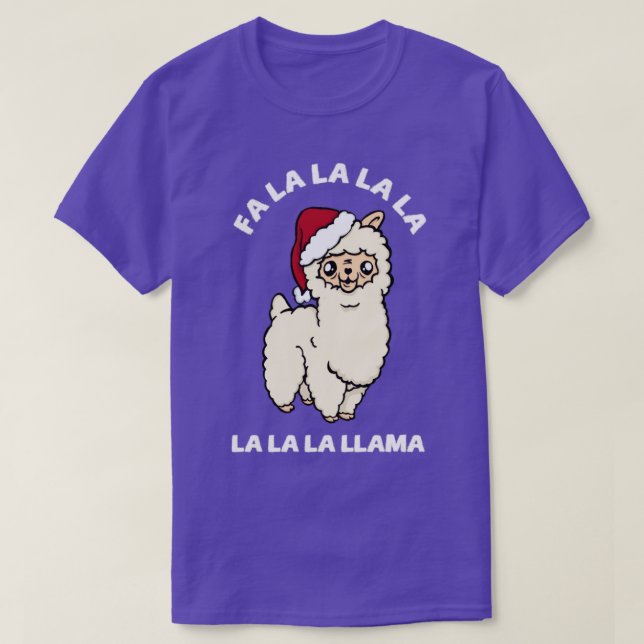 FA LA LA LA LA LLAMA Cute funny Christmas Llama de T-Shirt (Design Front)