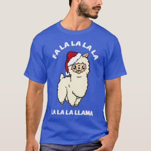 FA LA LA LA LA LLAMA Cute funny Christmas Llama de T-Shirt