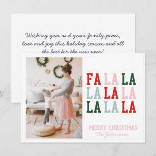 Fa La La La La Photo Christmas Holiday Card