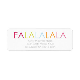 FA LA LA LA LA RETURN ADDRESS LABEL