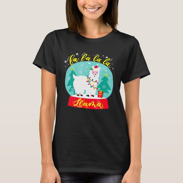 Fa la la la Llama Christmas T-Shirt (Front)