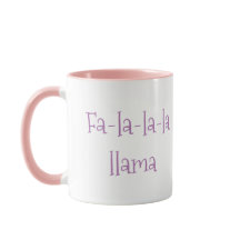 Fa-la-la-la-llama cute Christmas mug