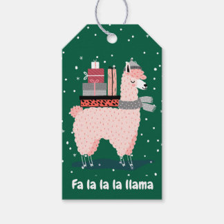 Fa la la la llama gift tag for holidays/Christmas