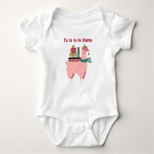 Fa la la la llama holiday baby body suit
